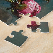 ピンク鮮やかキクの花 ジグソーパズル (側面)