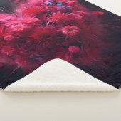 ピンク鮮やかハートバースト シェルパブランケット (3/4)