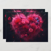 ピンク鮮やかハートバースト シーズンカード (正面/裏面)