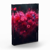 ピンク鮮やかハートバースト フォトブロック (左)