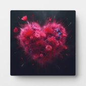 ピンク鮮やかハートバースト フォトプラーク (正面)
