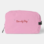 ピンク鮮やかビーティーバッグとハニカムデザイン ドップキット (裏面)