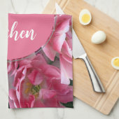ピンク鮮やかフローラおばあちゃんのキッチンタオル キッチンタオル (四つ折り)