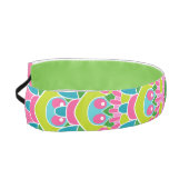 ピンク鮮やかブルーライムボヘミアンフラワーモノグラム アスレチックヘッドバンド (左)