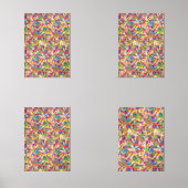 ピンク鮮やかモダンとムーを使ったアート作品 (正面)