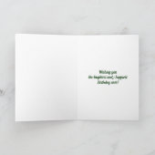 ピンク鮮やかレディースリッパパーソナライズされた誕生日 カード (内部)