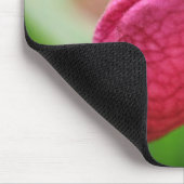 ピンク鮮やかレディースリッパーオーキッドフラワー マウスパッド (コーナー)