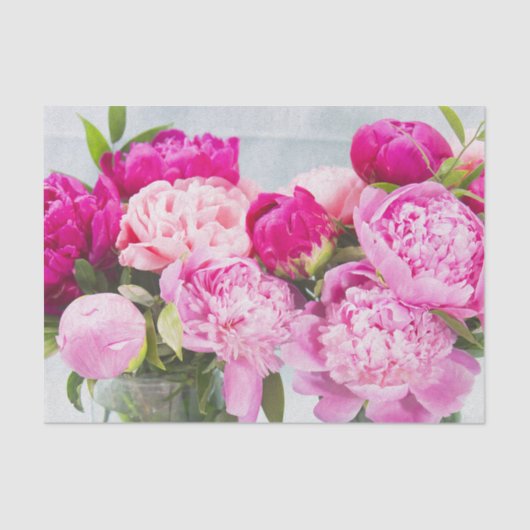 ピンク鮮やか牡丹油色彩の鮮やか効果 薄葉紙 (正面)