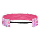 ピンク鮮やか色の非首スリップまたは滑ること帯 アスレチックヘッドバンド (裏面)