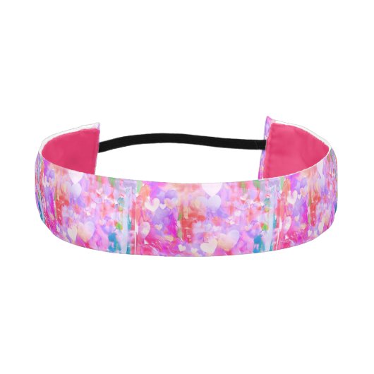 ピンク鮮やか色の非首スリップまたは滑ること帯 アスレチックヘッドバンド (正面)
