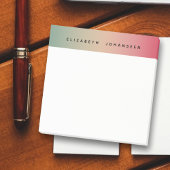 ピンク黄色と緑のグラデーション黒のタイポグラフィ名 ポストイット