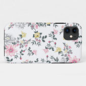 ピンク黄色の花柄 Case-Mate iPhoneケース (裏面(横))