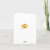 ピンク黒く、白い卒業2017は写真感謝していしています サンキューカード (裏面)