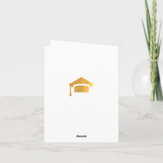 ピンク黒く、白い卒業2017は写真感謝していしています サンキューカード (裏面)