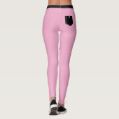 ピンク黒アフリカ女性カワイイモダントレンディーシック レギンス (裏面)