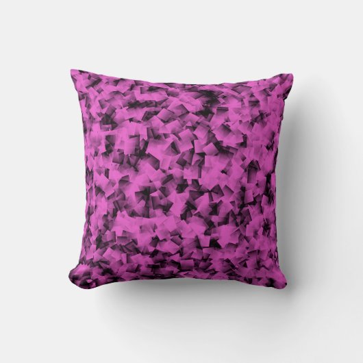 ピンク黒キュービズム抽象芸術パターン クッション (正面)