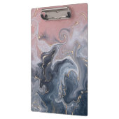 ピンク黒グレー装飾水カラー大理石 クリップボード (左)