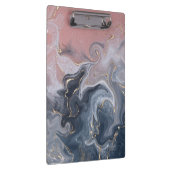 ピンク黒グレー装飾水カラー大理石 クリップボード (右)