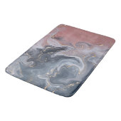 ピンク黒グレー装飾水カラー大理石 バスマット (アングル)