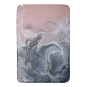 ピンク黒グレー装飾水カラー大理石 バスマット (正面縦)