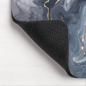 ピンク黒グレー装飾水カラー大理石 マウスパッド (コーナー)