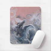 ピンク黒グレー装飾水カラー大理石 マウスパッド (マウス)