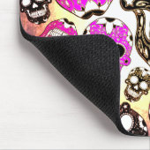 ピンク黒糖スカルグランジ口 マウスパッド (コーナー)