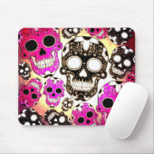 ピンク黒糖スカルグランジ口 マウスパッド (マウス)