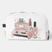 ピンク10代のと白のガールコスメ ドップキット (正面)