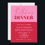 ピンク16th誕生日招待状誕生日ディナー 招待状<br><div class="desc">ピンク16th誕生日招待状誕生日ディナーエレガントグモダンラム赤グリッターシックなスパークル</div>