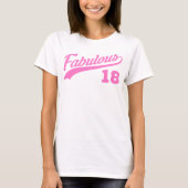 ピンク18誕生日 Tシャツ (正面)