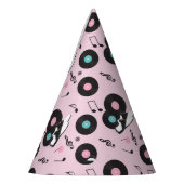 ピンク1950sレトロダイナーバースデーパーティーハット – Sock H パーティーハット (左)