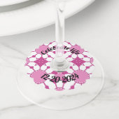 ピンク1 ワイングラスタグ (クローズアップ)