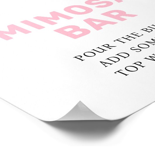 ピンク1th誕生日マムオーサバー ポスター (角)