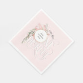 ピンク1th誕生日リトル恋しく思オネダーランド スタンダードランチョンナプキン (角)