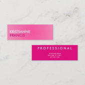 ピンク2の調子の小型カード スキニー名刺 (正面/裏面)