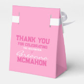 ピンク2トーンの卒業特典ボックス フェイバーボックス (裏面サイド)