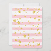 ピンク2歳の招待状トゥインクルリトルスター 招待状 (裏面)