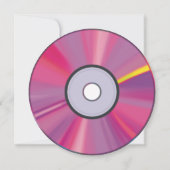 ピンク2000年代オーラハーツミュージックCD誕生日 招待状 (裏面)