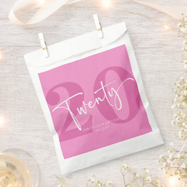 ピンク220th20誕生日パーティー フェイバーバッグ