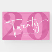 ピンク220th20誕生日パーティー 横断幕 (横)
