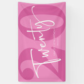 ピンク220th20誕生日パーティー 横断幕 (縦)