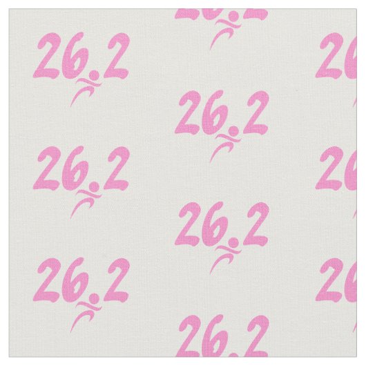 ピンク26.2のマラソンの生地 ファブリック (クローズアップ)
