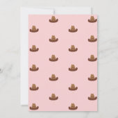 ピンク2ndロデオカウボーイ子供の誕生日 招待状 (裏面)