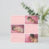 ピンク3の写真の誕生の発表 案内状 (スタンド正面)