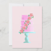 ピンク3層ケーキ 招待状 (正面)