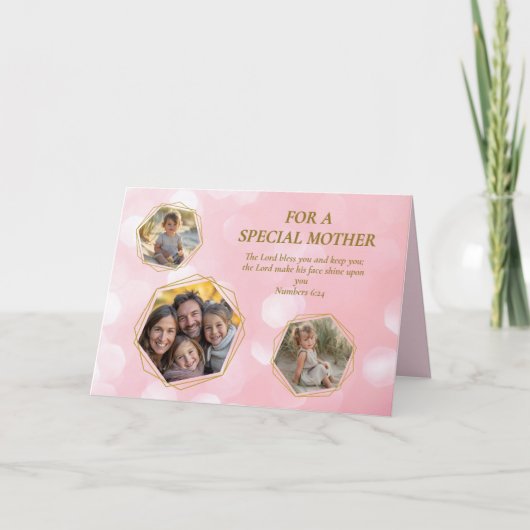 ピンク3枚聖なる書物、 経典スペシャル・マザーズデイ カード (正面)