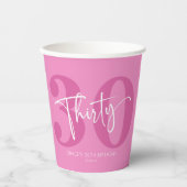 ピンク30回第30回誕生日パーティー 紙コップ (正面)