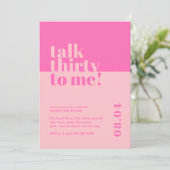 ピンク30歳の誕生日に30歳の話をする 招待状 (スタンド正面)