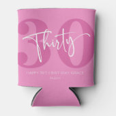 ピンク30歳の誕生日パーティーギフト 缶クーラー (正面)